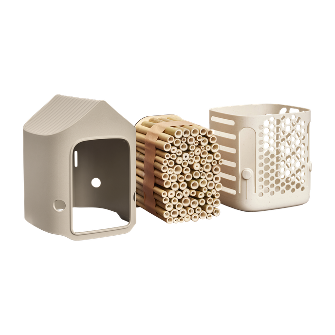 cosy insect hotel 18cm paddenstoel beige